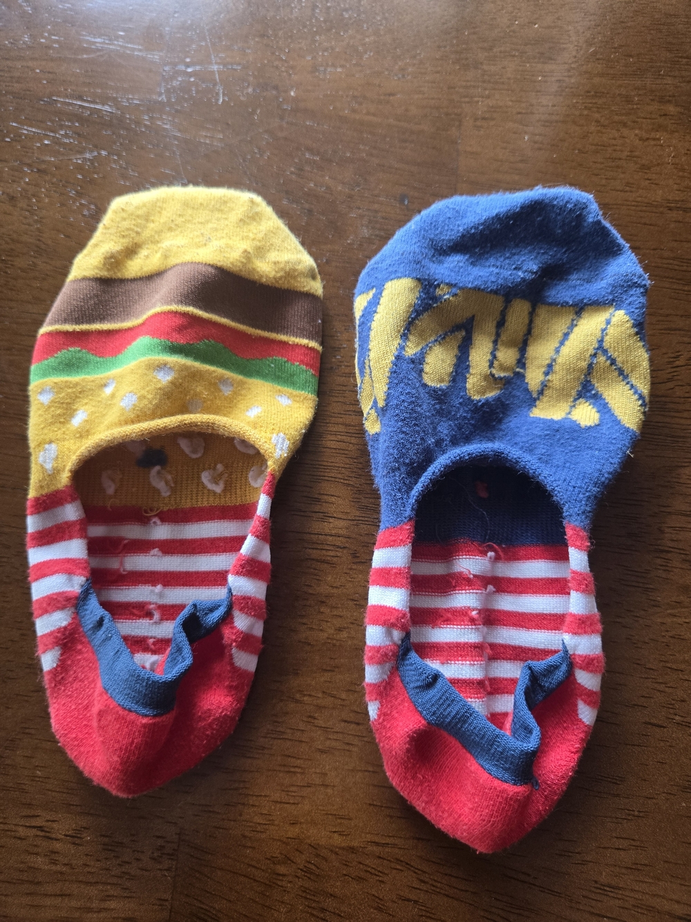 Colorful No-Show Socks - Striped & Patterned Pair